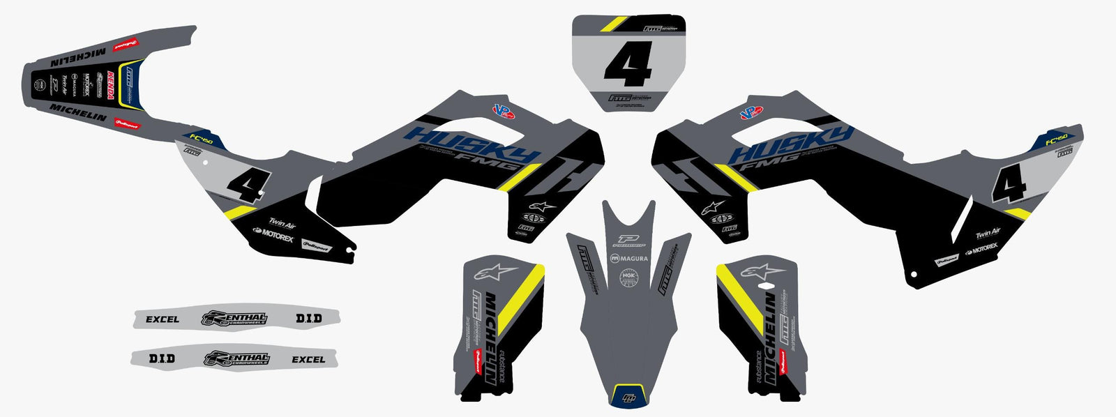 Husqvarna Explorer Grey Graphics Kit