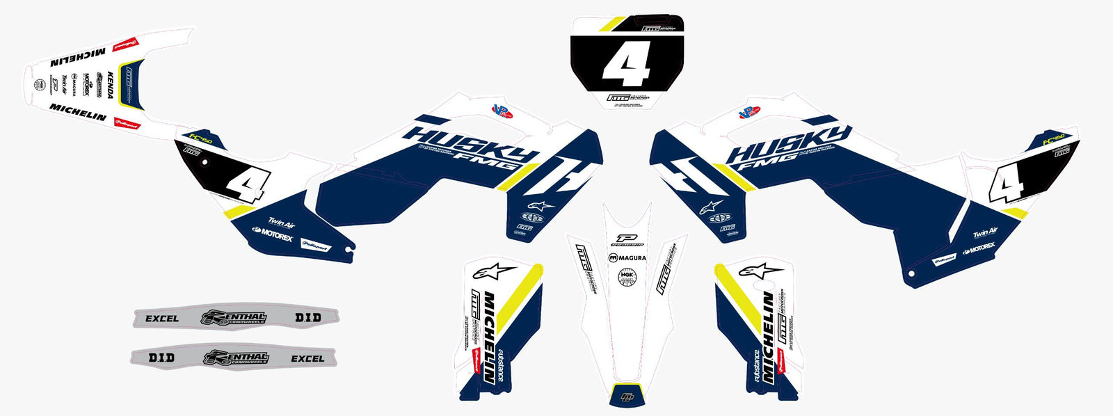 Husqvarna Explorer White Graphics Kit