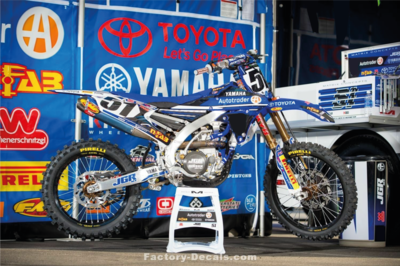 Justin Barcia JGR Autotrader Blue Yamaha Graphics Kit