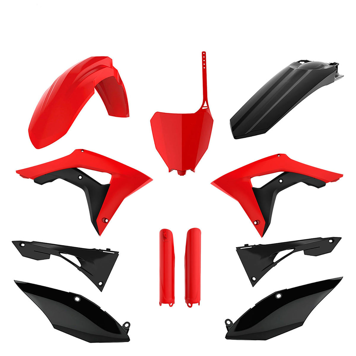 Full Plastic Kit Honda Red/Black CRF 450R (2017-20)