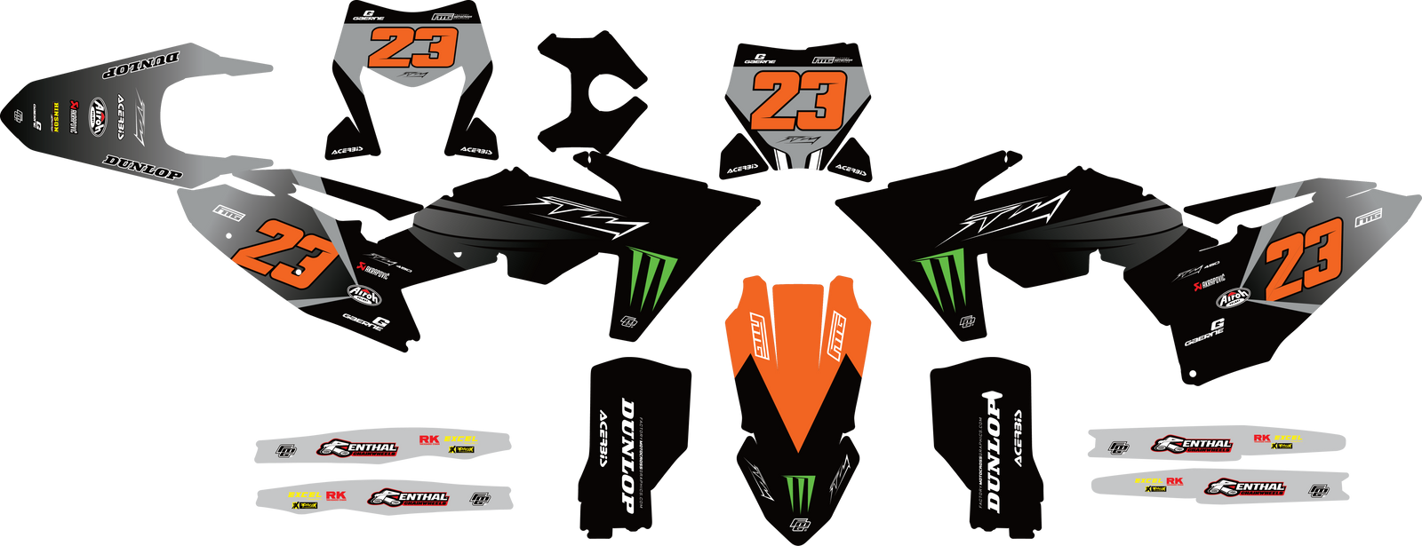 Fits KTM Factory EDITION  GRAPHICS KIT
