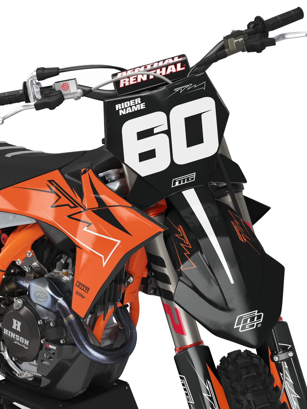 Fits KTM Arcanine Orange &amp; Black Graphics Kit.