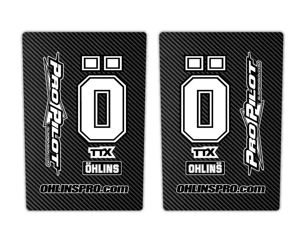 Carbon Ohlins Pro Upper Fork Decals