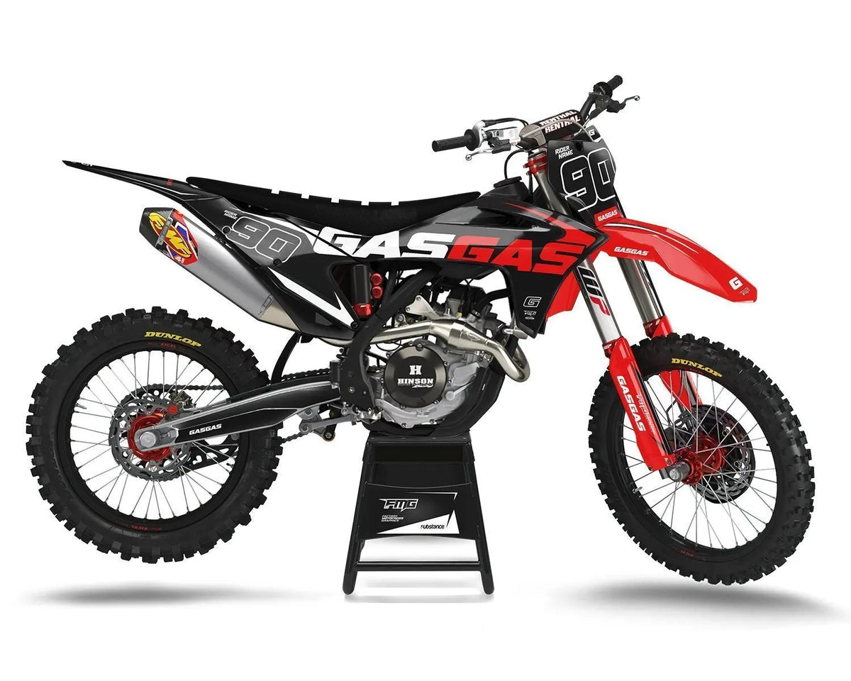 Gas Gas Carbon Strike Black Graphics Kit