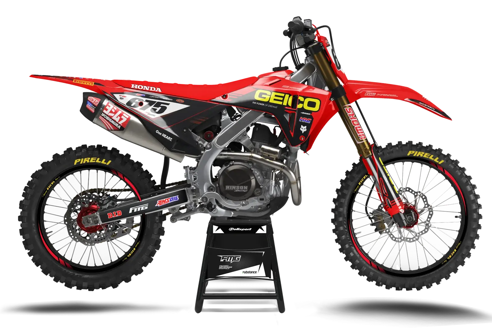 Honda CRF/CR Geico Graphics Kit