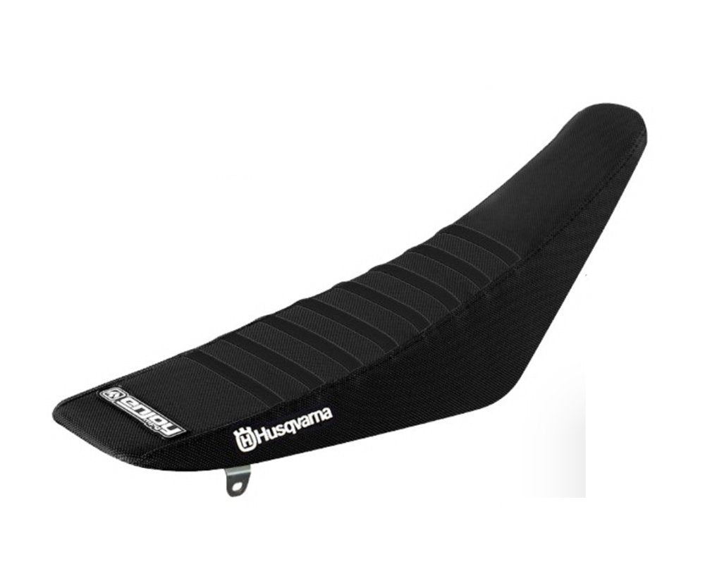 Enjoy Husqvarna Black Ribbed Seat Cover
