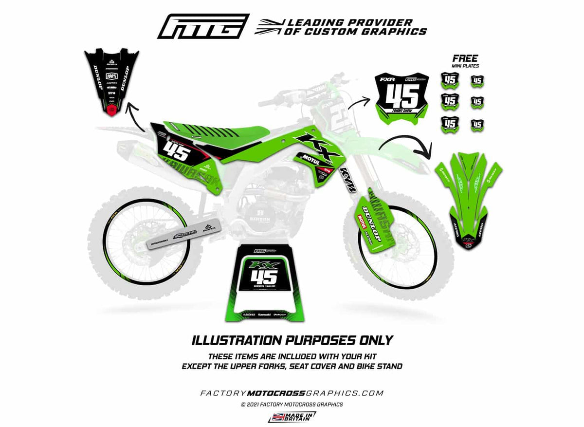 Kawasaki  Black Stealth Graphics Kit