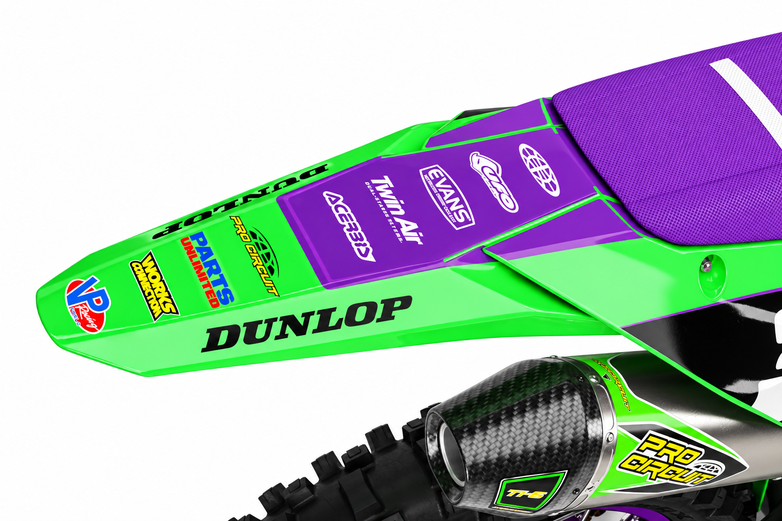 Kawasaki RETRO Pink Graphics Kit