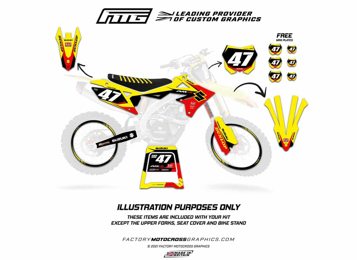 Suzuki Grey RM Graphics Kit