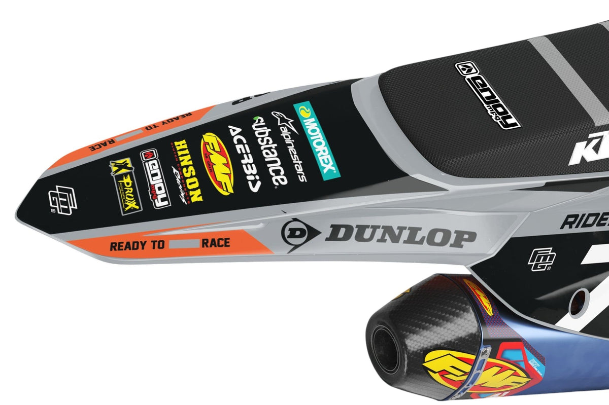 Fits KTMVelocity Grey Black &amp; Orange Graphics Kit