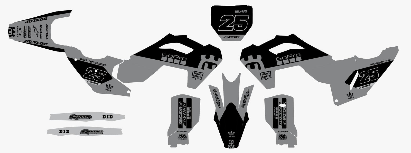 Husqvarna Recon Grey Graphics Kit