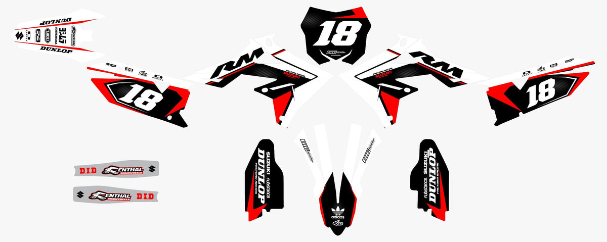 Suzuki Black RM Graphics Kit