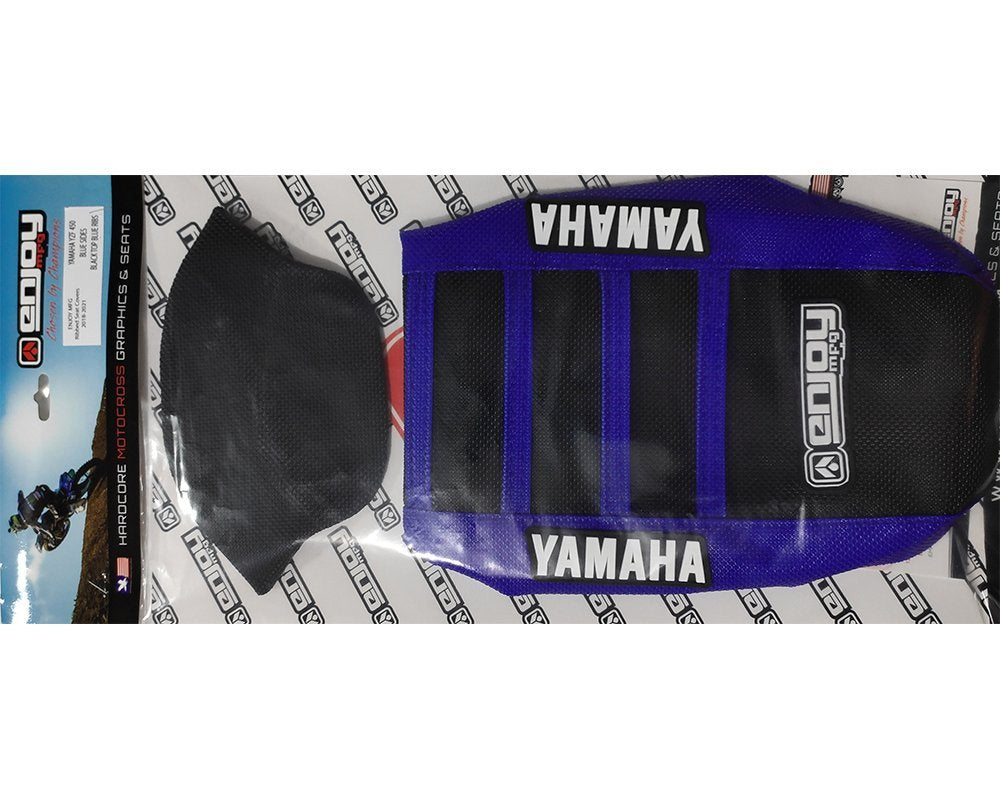 Enjoy Yamaha Blue Black Rib Seat Cover